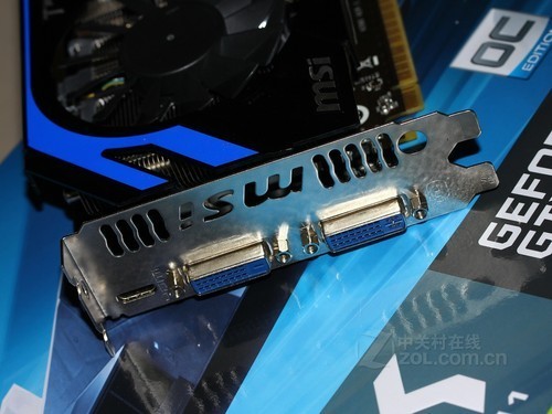 显卡接口部分微星为这款显卡显卡设计了dvi  hdmi接口,显卡最大支持单