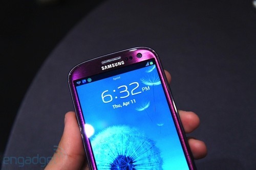 神秘拉丝质感 紫色版三星galaxy s3美图
