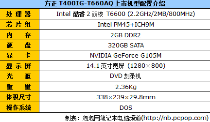 寓工作于乐 方正t400ig商务本仅4799_笔记本_科技时代_新浪网