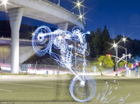 艺术家奇异的光电骷髅照(图)