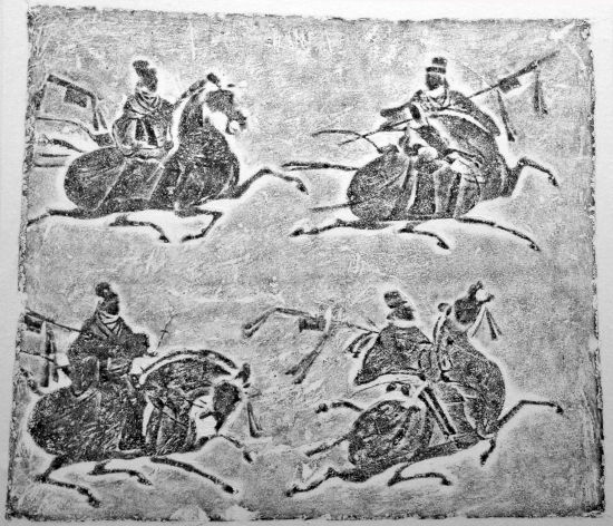 四骑士画像砖图片