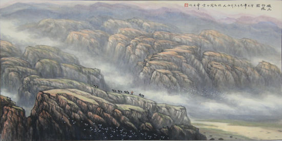 杨新民作品《墨海纵横》虽然仅展出百余件作品,但从五位老画家的艺术