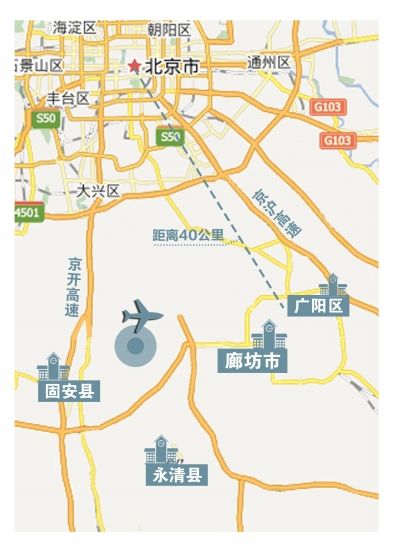 北京新机场位置地图图片