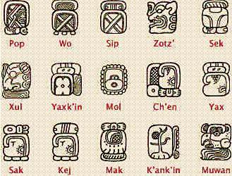 玛雅象形文字对照表图片