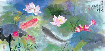 记著名画家宋守友和他的"一笔鱼"