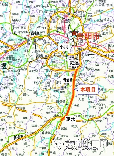 與貴陽市規劃的城市幹道桐蔭路對接,與貴陽市繞城高速公路南環線交叉