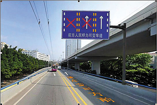 人民橋潮汐可變車道22日啟用