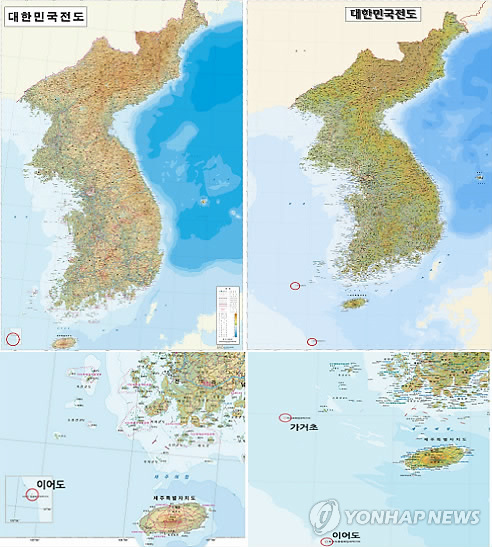 韩国将公布新版地图准确标记韩日争议岛屿(图)