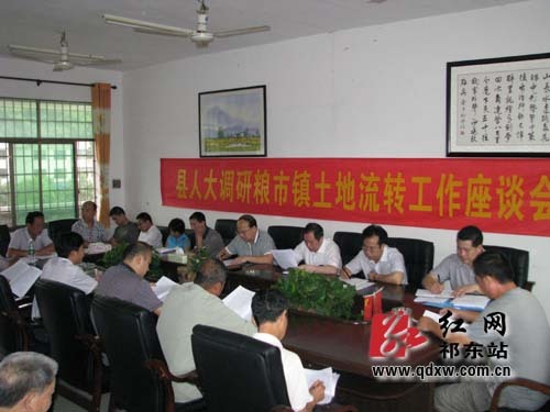 6月24日,县人大常委会主任张永法率县经管局主要负责人等深入粮市镇