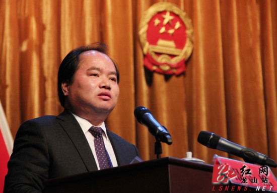 龙山县委书记彭正刚出席会议