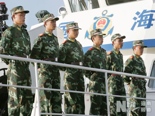 海南海警巡航北部湾 保残奥会海上安全[组图]