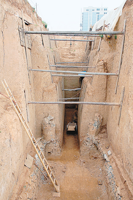 汉代大司马夫人墓现身 曾被盗墓贼盗掘后烧毁主室