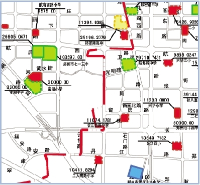 年市內8區 新增學校數目 金水區,二七區,管城區,中原區,惠濟區