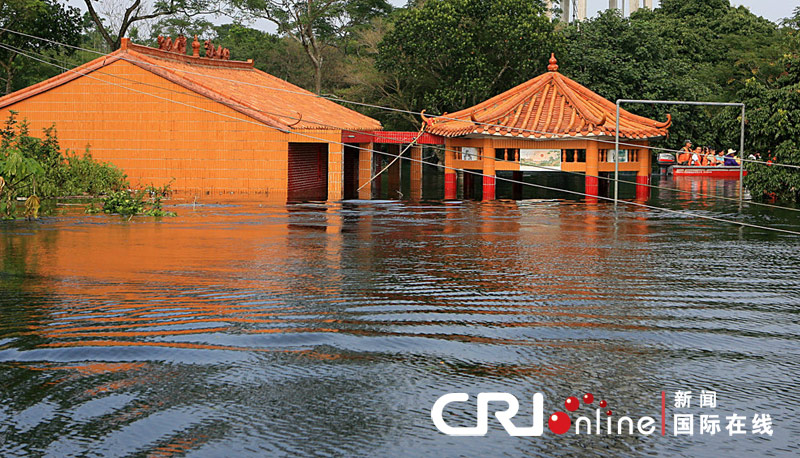 海口琼山区龙塘镇三分之二村庄被淹没(高清组图)