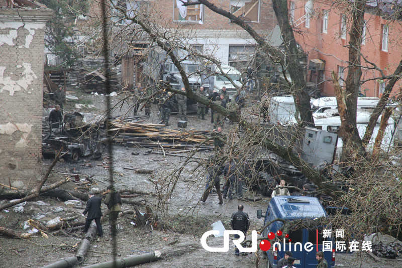 达吉斯坦发生恐怖袭击造成13人伤亡高清组图
