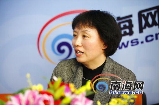 海南大学旅游学院院长王琳(南海网记者 张茂 摄)