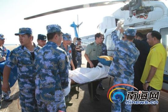 通讯员王琨)5月14日,记者由解放军425医院获悉,昨日,一西沙渔民在海上