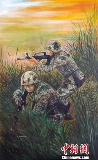 济南军区某装甲团战士画家:用画笔服务部队