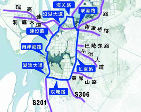 岳阳g240西环线城区段图片