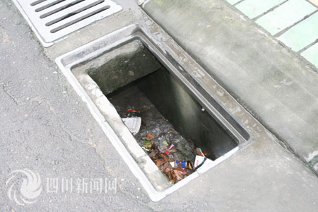 东坡路下水道张开"吃人口" 存安全隐患