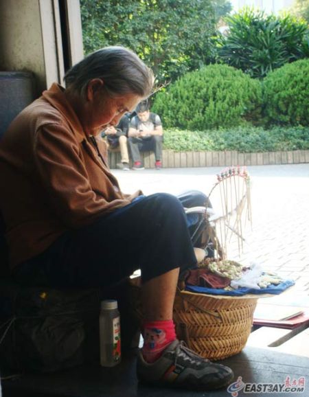 八旬老太街头卖花24年:卖花为了防老(组图)