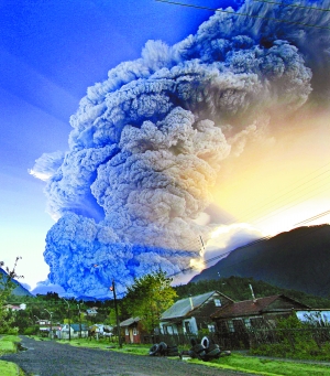 智利火山再次爆发