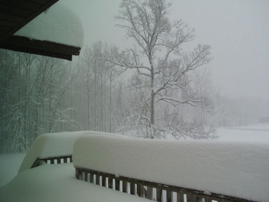 美国西弗吉尼亚州哈克瓦利的厚厚积雪,图片来自网络
