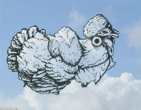 西班牙艺术家云上作画令云朵变身卡通形象1中国日报网