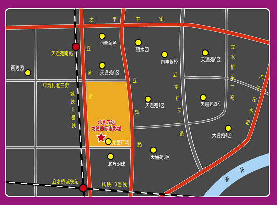 资料图片:北京万达龙德电影城-影城大地图