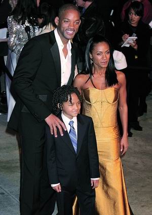 will smith夫妇和儿子jaden smith