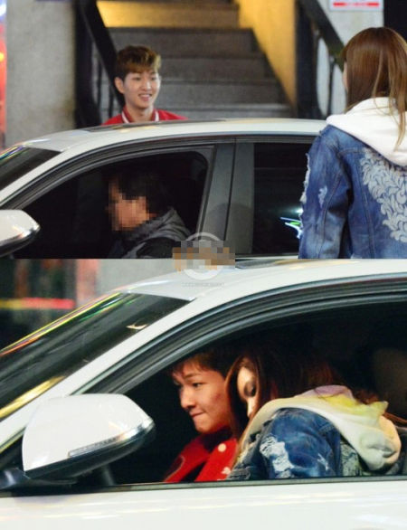 在一起温流与正雅被拍"约会照"shinee成员温流与after school成员正雅