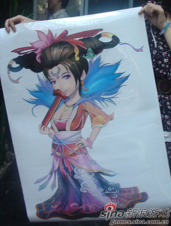 美女玩家手绘的游戏画大奖归美女宝马试驾得主n97大奖得主戴上3d眼镜