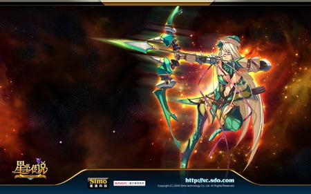 射手座性感艾米丽高清宣传画放出_网络游戏星尘传说盛大版_官方网站