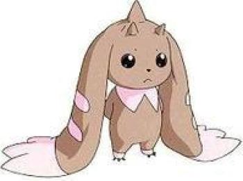 成长期——黑大耳兽和软糖兽长的很像的数码宝贝,身体很柔软,但头上的