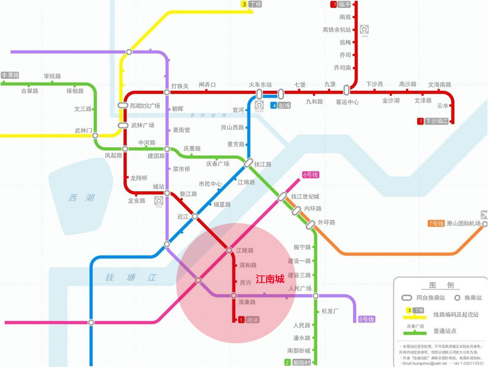杭州一号线 线路图图片