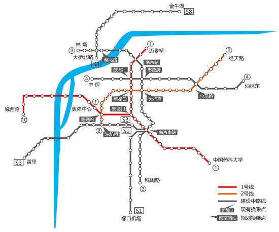 南京四号地铁站线路图图片