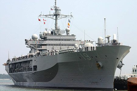 美第七艦隊指揮艦經停香港將休整5天左右