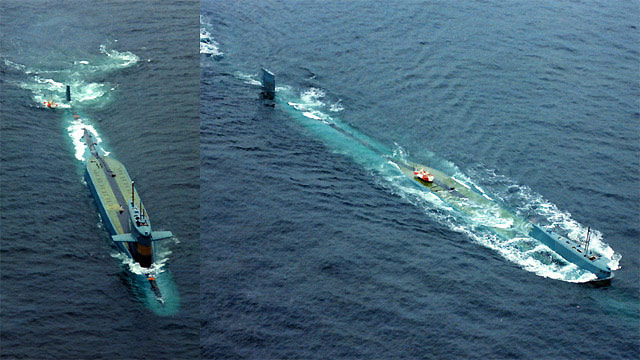 官曝中国海军092级战略核潜艇下潜全程秘照