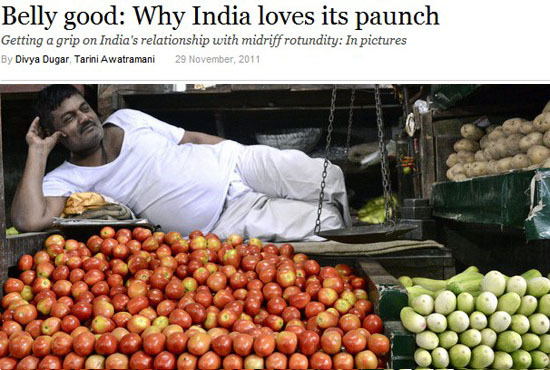 印度人用肚子大小衡量财富 以大肚为荣(图)