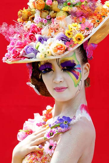 09韩国国际人体彩绘节艳惊全场组图