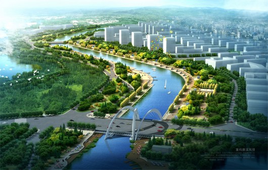 唐山环城水系:凤凰城的蓝色交响(组图)