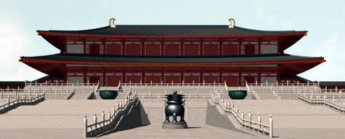 太极殿复原图太极宫建于隋初.