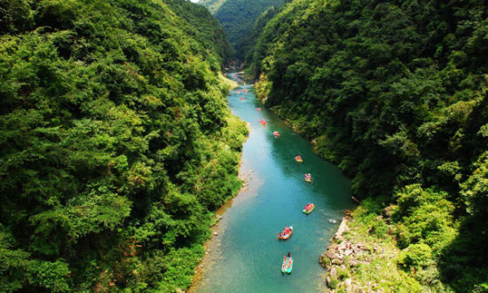 亞洲 中國 湖南 正文 猛洞河漂流風景區:景區兩岸多為原始次森林