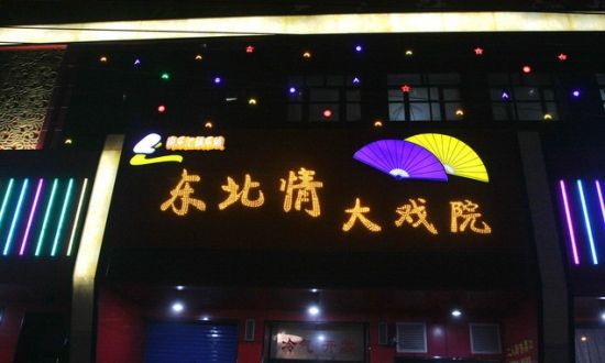 刘赛楠,张东,洋洋,小杰出演各种二人转曲目,是东北的特色,那围了一圈