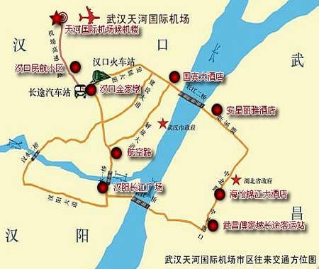 武汉天河机场导航图图片