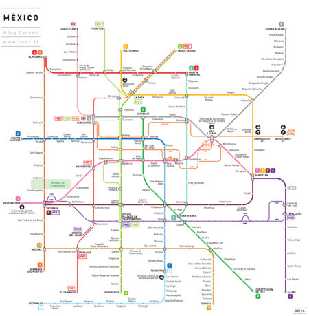 墨西哥城地铁线路图图片
