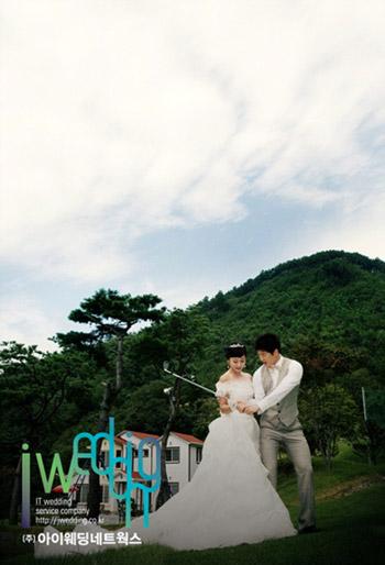 组图金美贤与奥运冠军结连理浪漫婚纱照公布