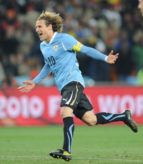 图文-乌拉圭5-3胜加纳进四强 弗兰庆祝胜利