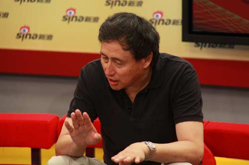 图文-张路詹俊做客新浪聊世界杯 张指导声情并茂