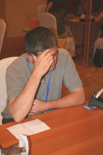 图文-桥牌亚洲杯赛场第2日聚焦 外国选手苦思对策